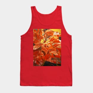 Golden poinsettia painting Tank Top